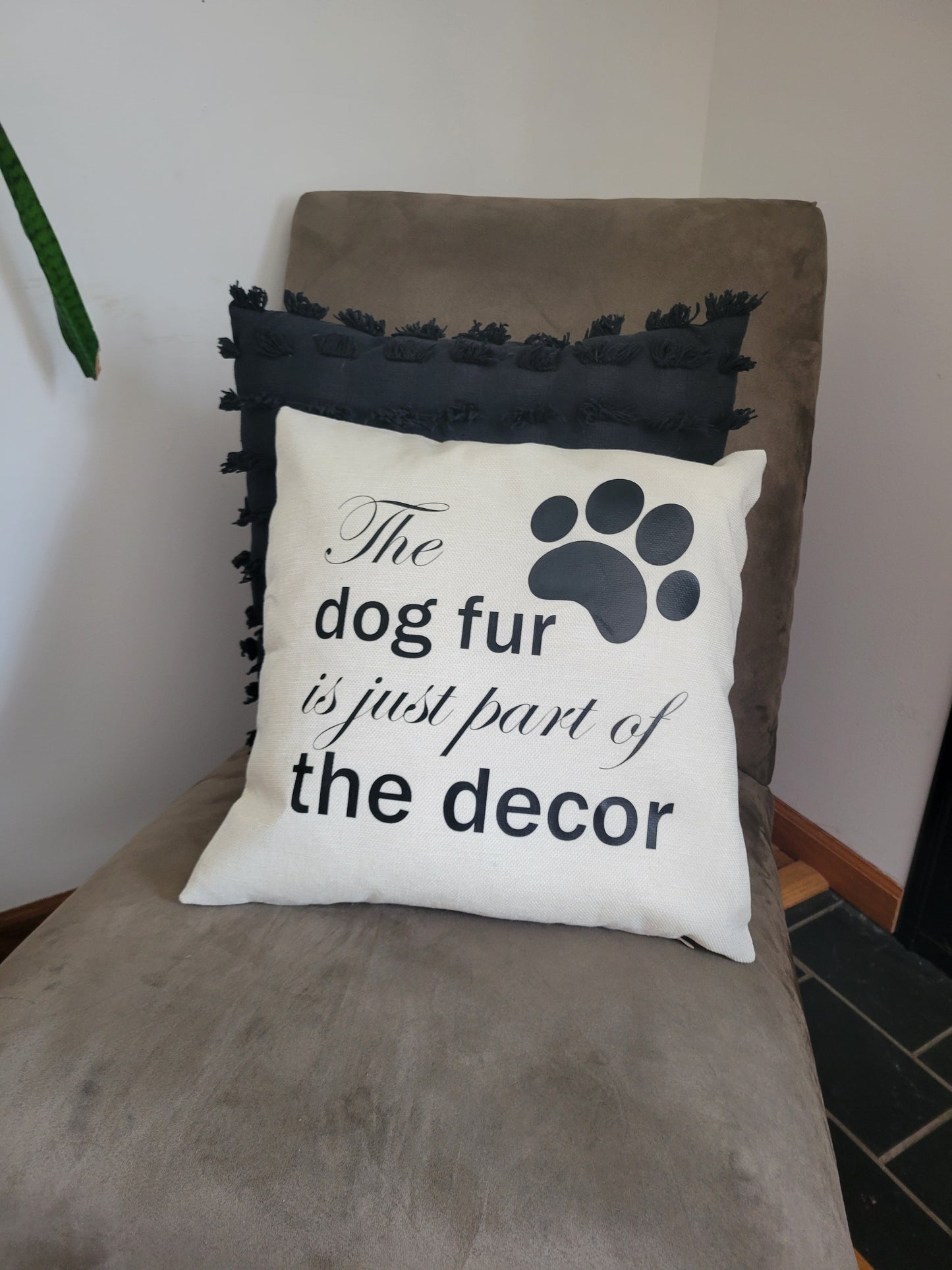 Dog Fur Throw Pillow